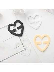 4 Colores Clips de Sostén Invisible con Espalda Cruzada con Forma de Corazón - Ganchos para Sostén, Antideslizante - Multicolor - Ver 7