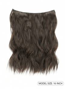 Extensions de cheveux invisibles en fil synthétique ondulé avec un fil transparent de taille ajustable, 4 clips de fixation sécurisés. Rajouts de cheveux pour femmes à usage quotidien.