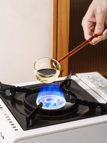 Multicolor High Borosilicate Glass Spoon, Kitchen Accessories, Kitchenware, Heat-Resistant Kitchen Spoon, Milk Coffee Salad Spoon, Long Handle Baking Stirring Spoon, Dessert Stirring Spoon, Hot Oil Spoon, Very Suitable For Milk, Coffee, Tea, Cocktails, Soup, Cold Drinks, Desserts, Etc., Suitable For Bars, Banquets, Parties, Restaurants And Homes, Ideal Gifts. Mother's Day Gift - Multicolor - View 2