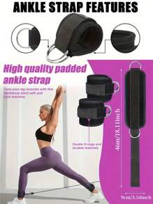 Juego de 7 piezas/1 set: Almohadilla para barra olímpica, accesorios de equipo de fitness que incluye 1 almohadilla para hombros, 2 correas para tobillos, 1 banda de resistencia, 1 bolsa de transporte y 2 correas para almohadilla de hombros. Apto para hombres y mujeres, adecuado para sentadillas, extensiones de piernas, etc. Uso en gimnasio. - Multicolor - Ver 4