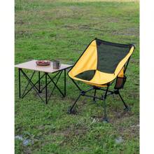 Ultralight Compact Camping Folding Beach Chair With Anti-Sinking Large Feet And Back Support Webbing (Yellow - Square Frame) - 黃色 - 查看 3