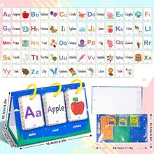 78pcs Montessori 3D Alphabet Flashcards 29.7cm/11.7in - Double-Sided Matte Laminated Early Learning Kit For Home/Nursery/Montessori, Waterproof ABC Cards With Animals/Plants/Shapes, Educational Gift For New Parents/Teachers (21.3x8.38in Compact Design)
