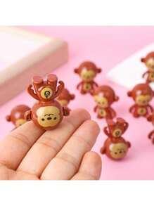 24 stuks Cartoon Monkey & Astronaut Roly-Poly-figuren, Mini Tumbler-speelgoed, bureau-ornamenten, geschenken