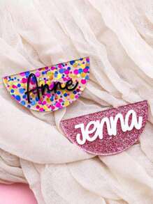 1pc For Water Cup Lid Nameplate And Glass Car Cup Nameplate. Personalized Name Tag. Glass Straw Lid Accessories. Custom Lid Name Tag. Handmade Gifts. Halloween And Christmas Gifts For Family, Friends And Lovers - Multicolor - View 9