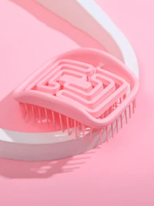 Cepillo de pelo de diseño hueco cuadrado, peine de color caramelo elástico y resistente sin deformación para masaje