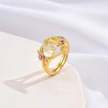 1pc Stylish Adjustable Rings With Heart, Letter, Geometric Pattern Design, Fashion Accessories, Ideal Gift