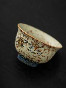 2pcs/4pcs Blue & White Porcelain Lotus Pattern Teacup Set, Chinese Style Elegant Hand-Painted Gold Trim Tea Cup For Tea Ceremony, Suitable For Red Tea, Saudi Arabian Coffee, Ideal Gift For Friends Back To School - Multicolor - View 8
