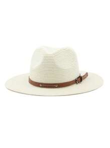 Nouvelle casquette à visière, chapeau plat de style rétro français pour homme, protection solaire pour les voyages à la plage d'été, grand bord de couleur unie, chapeau en polyester bohème coupe-vent avec protection UV, printemps/été