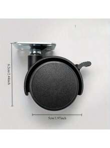 2-Inch Swivel Casters, Swivel Casters With Brake, Furniture & Office Chair Casters, Plate Caster Wheels