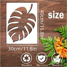 6 قطع من قوالب اوراق نباتات استوائية كبيرة للرسم على الخشب والجدران قابلة لإعادة الاستخدام بحجم 16 بوصة ، قوالب أوراق سرخس وأشجار النخيل للأعمال اليدوية والرسم على الكانفس والأثاث والجدران والبطاقات، إكسسوارات ومستلزمات مدرسية
