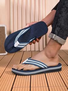 Men's Breathable Indoor Outdoor Wearable Slippers, Summer - Navy Blue - View 2