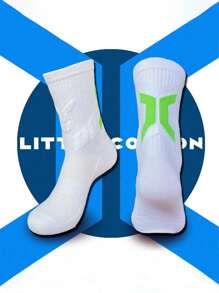1 Pair/4 Pairs Unisex American Style Basketball Socks, Professional Grip, Moisture-Wicking Sports Socks - Multicolor - View 10