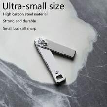 迷你指甲刀，0.35 英寸凹面刀片，优质碳钢，便携式指甲修剪器，适用于手指和脚趾甲，适合家庭使用，小巧尺寸，适合旅行