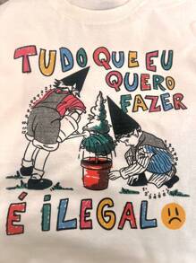 Camiseta Ilegal- Creme