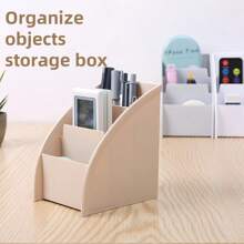 1pc Trapezium Pen Case, Makeup Organizer, Office Desktop Storage Box, Dressing Table Cosmetic Box - Multicolor - View 8