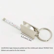 1 Meter/39 Inch Metal Tape Measure With Keychain, Festival Small Gift