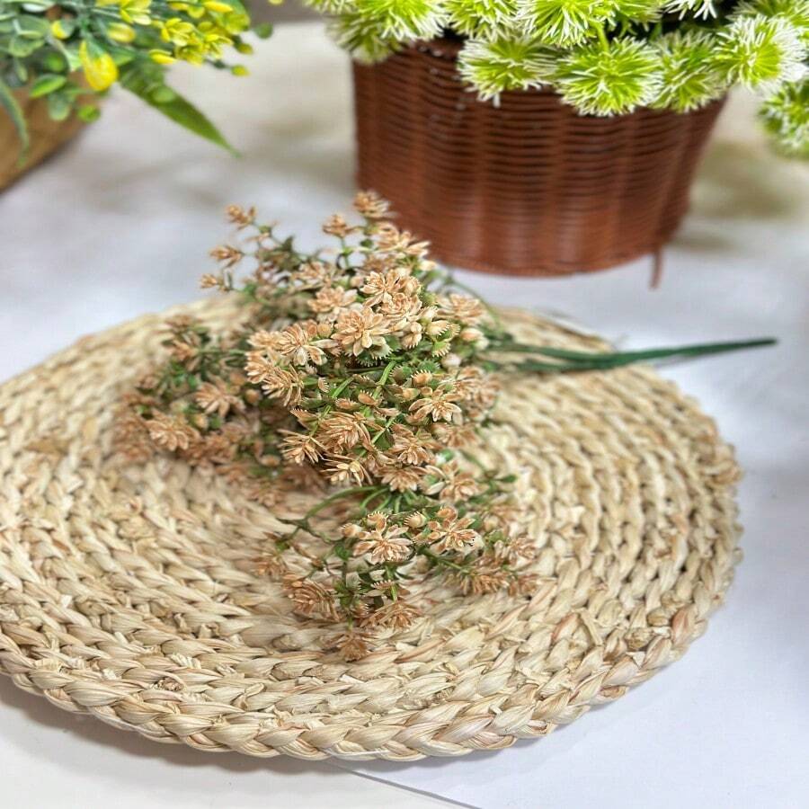 Simulation Of Five-Forked Baby's Breath Plant Wedding Photo Decoration Artificial Flower Flower Arrangement Indoor And Outdoor Decoration Project Landscaping Hotel Shop Window Flower Arrangement Ornaments,Garden Decor,Outdoor Plant,Gardening,Fake Flowers