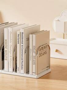 1 Stück Bücherständer für Zuhause mit Dokumentenaufbewahrungsbox, vertikaler Büro Dateiorganizer Büroregal, Bücherhalter Regal abnehmbar für Schlafzimmer Schreibtisch