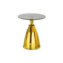 Living Room Small Coffee Table Bed Table Table Side Table Tempered Glass Tabletop Steel Leg