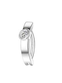 1pc Smooth Navel Piercing Jewelry, Rhinestone Zirconia Design, Hot Selling Belly Button Ring,