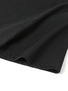 1 pezzo Maglietta a maniche corte con stampa di orso, adatta per ragazzi pre-adolescenti per l'estate - nero - Visualizzare 8