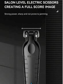 "Professional Cordless Hair Clipper 2025 Upgrade - Kemei KM-2299 Rechargeable Trimmer With USB-C Fast Charging,Barber&Home Use | Beard Trimmer For Men - Black - View 4