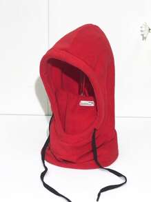 1pc Balaclava Winter Hat Scarf Set For Women, Warm And Soft Fleece Face Mask Neck Gaiter Headwear Halloween - Black - View 6