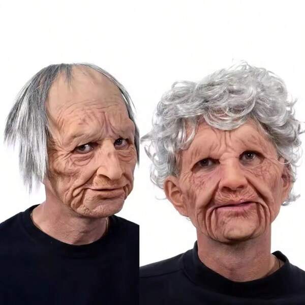 Masque d'homme chauve et âgé, Monsieur Blanc, nouveau style de coiffe royale, accessoires de photographie pour le cosplay