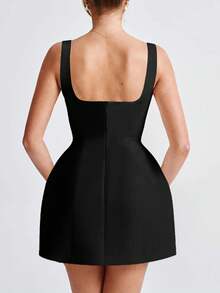 Summer Women's Party Date Sexy Tight-Fitting Sleeveless Dress - Black - View 4