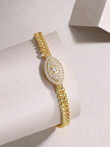 1pc Moissanite 925 Sterling Silver Women Bracelet, Luxury Fashion Mother's Day, Valentine's Day, Wedding, Anniversary, Birthday Gift