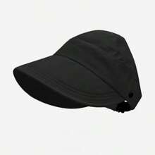 New Summer Hat With Ponytail Hole, Versatile Breathable Quick-Dry Snapback Cap, Sunproof Baseball Cap, Fashionable Solid Color UV Protection Hat, Polyester, For Spring And Summer - Multicolor - View 3