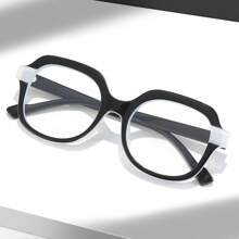 1 Pair Unisex Round Neutral Lens Fashion Glasses For Outdoor, Street Fashion, Beach Party