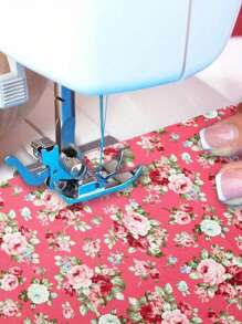 1pc Vintage Floral Patterned Quilt Fabric With Rose Flower Print, Suitable For Quilting, Sewing, DIY Crafts