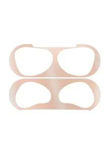 1 Bộ ốp lưng bảo vệ Apple màu trơn, miếng dán chống bụi, màng bảo vệ siêu mỏng, nắp chống bụi tương thích với hộp sạc Apple 1/2/Pro/3/Pro2/4/Pro3 (Không bao gồm tai nghe) - Hồng - Xem 4