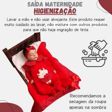 Saída Maternidade Vermelha Feminina Poá Vermelha Charmosa