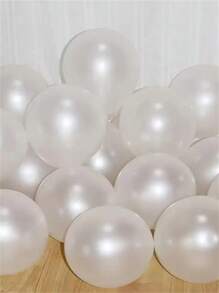 10/30/50/100pcs Pearly White Latex Balloons, 5-18 Inch, For Birthday Party, Wedding, Bridal Shower, Anniversary, Bachelorette Party, Decoration, Photography