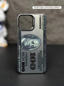 1 New 100 Dollar Bill Pattern Mobile Phone Case, Compatible With Apple 16 15 14 13 12 11Pro Max Mobile Phone Protective Case, Apple XS XR X 8 7 Plus/Galaxy A06/A16/A26/A36/A56/S25Ultra, Creative Boy Black Mobile Phone Case Birthday Christmas Gift Halloween Gift Boyfriend Gift To Father Family Friends Waterproof Shockproof Anti-Fall Scratch Resistant - Multicolor - View 2