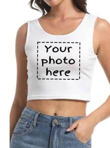 Custom Sports Personalized Gift, Custom Ladies Short Tank Top, Add Images (Selfies/Patterns/Family Photos/Friends/Logos Etc.), Stylish, Fashion, Hipster, Casual, Minimal Chic, Personalized, Customized, Custom, Unique, Guy Costumes, Capsule Wardrobe, Men Basic/Street Style, Ideal Gifts For Him, Boyfriend, Family, Friends, For Birthdays, For Vacation/Holiday, For School/Competition, For Sports/Climbing