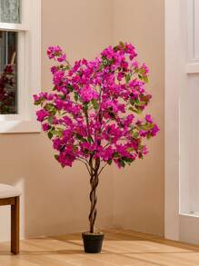 Living And Home Artificial Bougainvillea Blossom Tree In Pot For Decoration - Red 150cm - View 3