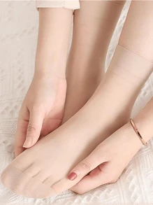 5/10/20/30 Pairs Solid Color Crew Socks, Casual Wear For Daily Life And Home