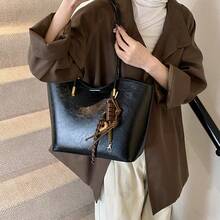 Women Crossbody - 咖色+掛件 - 查看 6