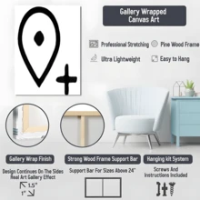 1Pc Framed Canvas Poster, Add Pin Alt Wall Art Canvas Paintings, Ideal Gift For Bedroom Living Room Corridor, Wall Art, Wall Decor, Winter Decor, Room Decoration