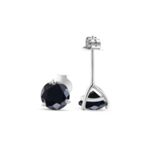 三爪闪亮莫桑石设计耳钉 925 纯银首饰 可爱简约风格日常佩戴配饰