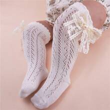 Lace Ruffle Princess Mesh Breathable Socks New Transfer Socks Pearl Socks Children Ankle Long Sock Summer Baby Girls Kids Toddler For 0-3Years Beige - Beige - View 2