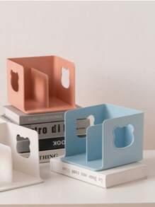 1 szt. Lihe 951 Little Bear Desktop Book Standing Multi-Functional Storage ShelfProsta i słodka półka do przechowywaniaDesktop Portable Shelf