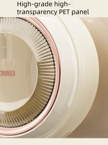 1pc Plastic Wrap Dispenser With Suction Cup, No-Drill, Disposable Plastic Bag Storage Rack For Kitchen - Cream - View 5