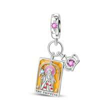 1 stuk verzilverde tarot wereldkaart keizerin kaart scepter een levenskracht kracht orthoker gerechtigheid zwaarden keizer kelk kaart hanger geschikt voor doe-het-zelf sieraden maken originele armband ketting kralen dames sieraden verjaardagscadeau moeder dochter dochter valentijnsdag herdenkingscadeau