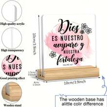 1pc, God Our Sanctuary, Perfect For Home Or Office Decoration, Prayer Room Decoration, Christian Gifts, Mother's Day, Father's Day, Easter