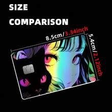 4pcs Ombre Holographic Card Stickers - Thin Self-Adhesive Holographic Color Card Sleeves, Suitable For Credit Cards, Key Cards, Ultra-Thin, Waterproof, Scratch-Resistant, Anti-Slip, For Debit Cards, Decoration Sticker - Black - View 4