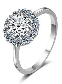 Anillo ajustable de plata de ley 925 con diseño de flor de sol de moissanita real, estilo bohemio y elegante, accesorio de boda, regalo para mujer